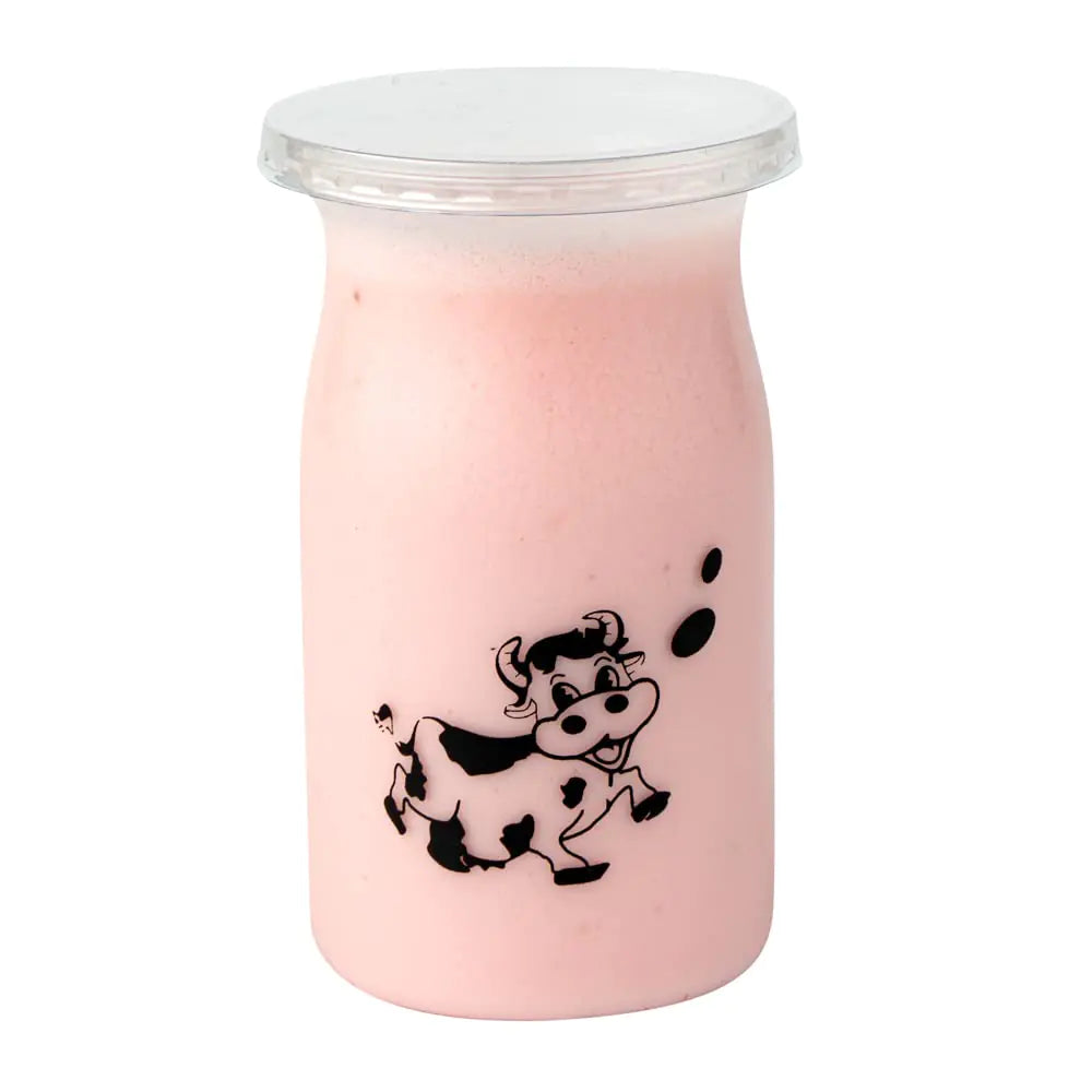 Restaurantware 5 Ounce Yogurt Jars 100 Disposable Pudding Containers - Cow Print Pop-Off Lids Included Clear Plastic Chia Pudding Jars For Snacks Spices And Desserts