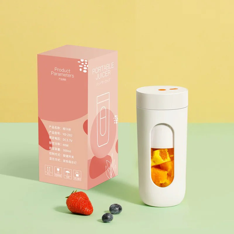 Portable Electric Juicer Cup – Small, Automatic, Home & Travel Ice-Crushing Blender