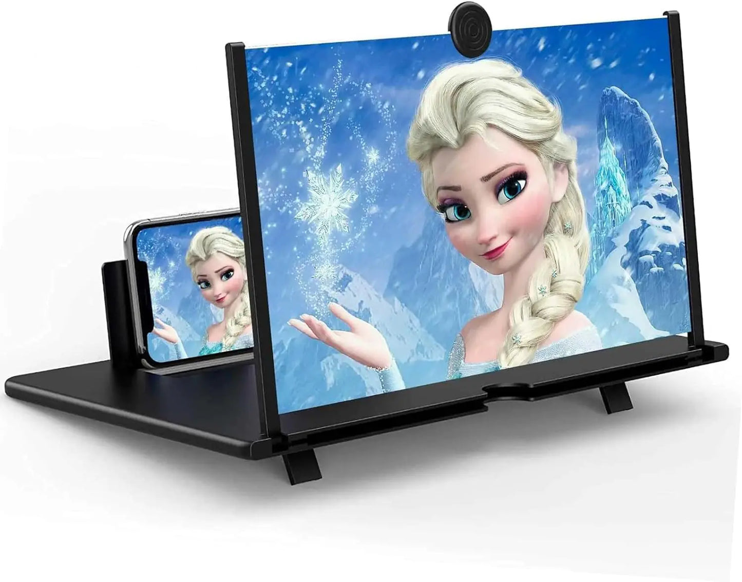14" Inches Screen Magnifier for Cell Phone Screen Amplifier 3D HD Mobile Phone Screen Magnifying Enlarger for Movies Videos Games Screen Amplifier–Fit for All Smartphones (Black 14")