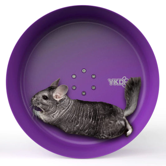 15" Aluminum Alloy Chinchilla Exercise Wheels - Large Small Animals Running Wheels for Chinchilla Syria Hamsters Fancy Rats Hedgehog Other Small Animals