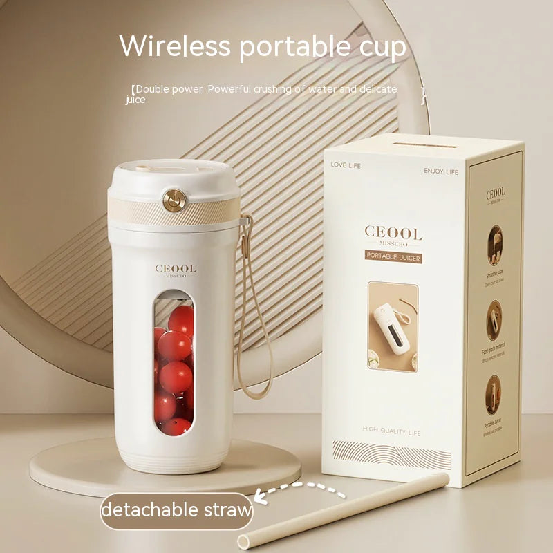 Portable Electric Juicer Cup – Small, Automatic, Home & Travel Ice-Crushing Blender