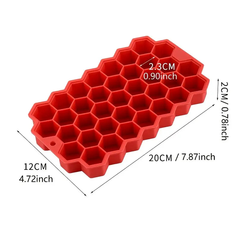 Honeycomb Silicone Ice Cube Tray - Flexible Mold (1pc)