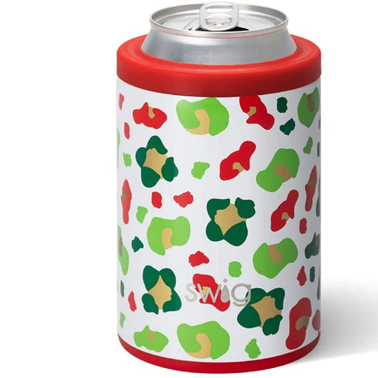 Swig Life Standard Can Cooler 12oz Insulated Bottle & Can Holder Stainless Steel Can Cooler Can Covers for Standard 12 oz Beer Bottles Beach Accessories for Women (Jingle Jungle)