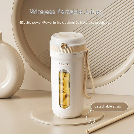 Portable Electric Juicer Cup – Small, Automatic, Home & Travel Ice-Crushing Blender